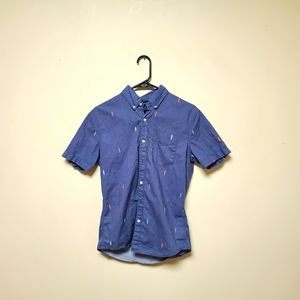 American Eagle Short Sleeve Button Up